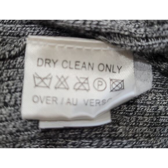 VNTG 90s Liz Claiborne Gray Belted Duster Cardigan Sweater S Petite Quietlux - Picture 10 of 10